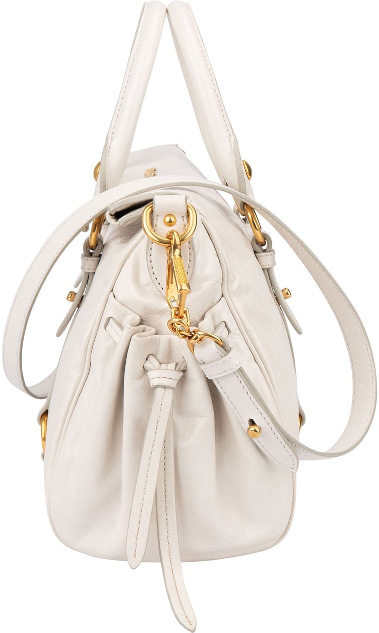 Miu Miu Miu Miu Classic Leather City Handbag Wit