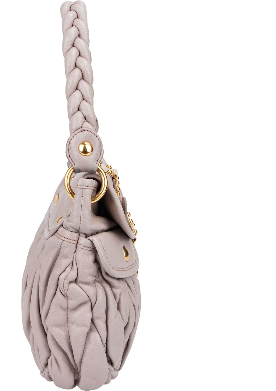 Miu Miu Miu Miu Quilted Lilac Leather City Handbag Paars
