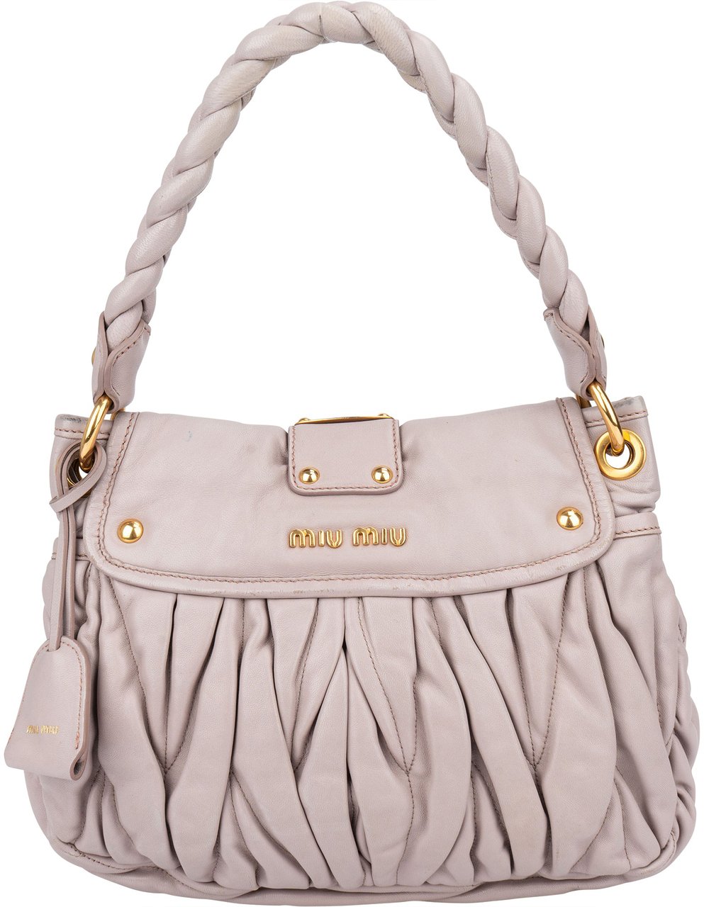 Miu Miu Miu Miu Quilted Lilac Leather City Handbag Paars