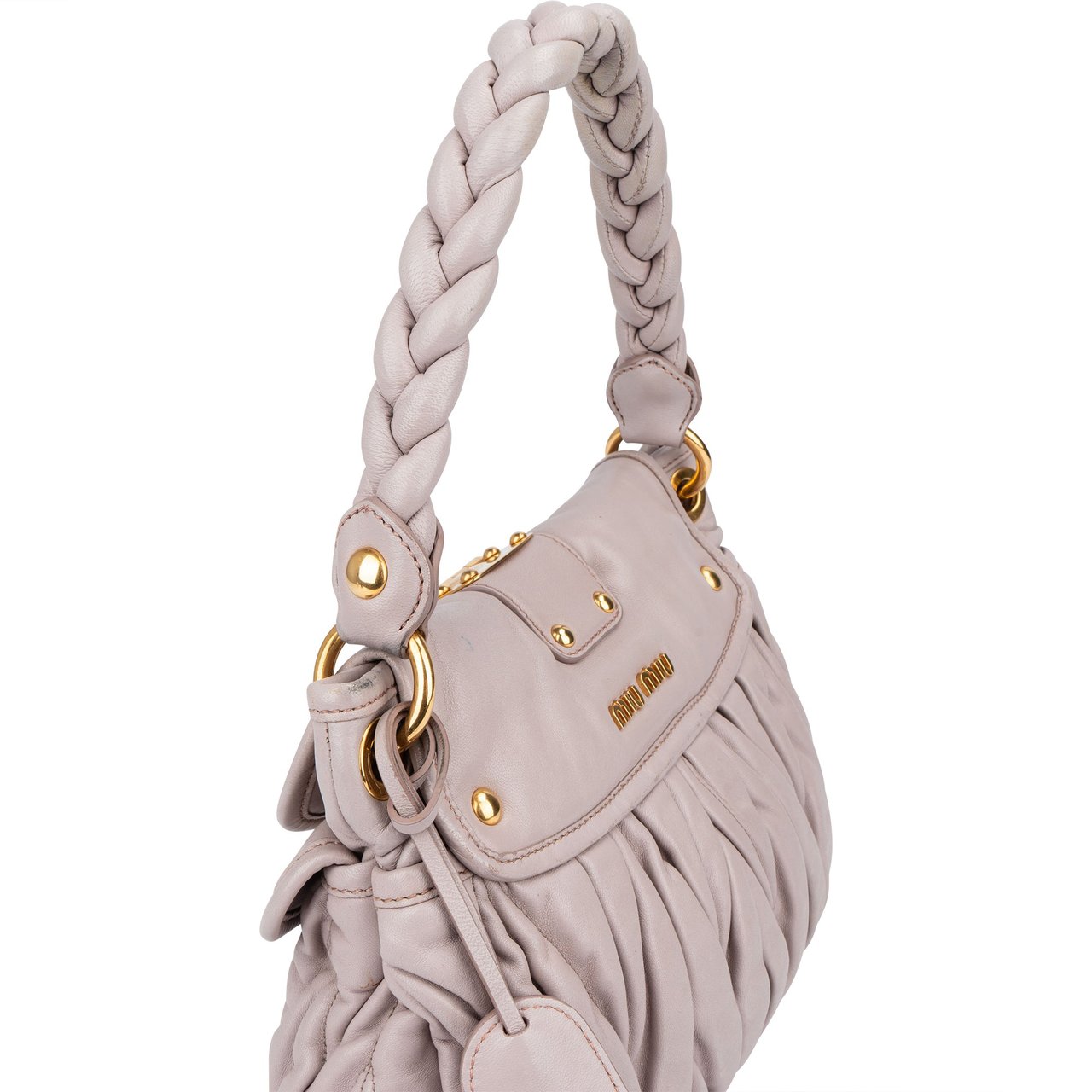 Miu Miu Miu Miu Quilted Lilac Leather City Handbag Paars