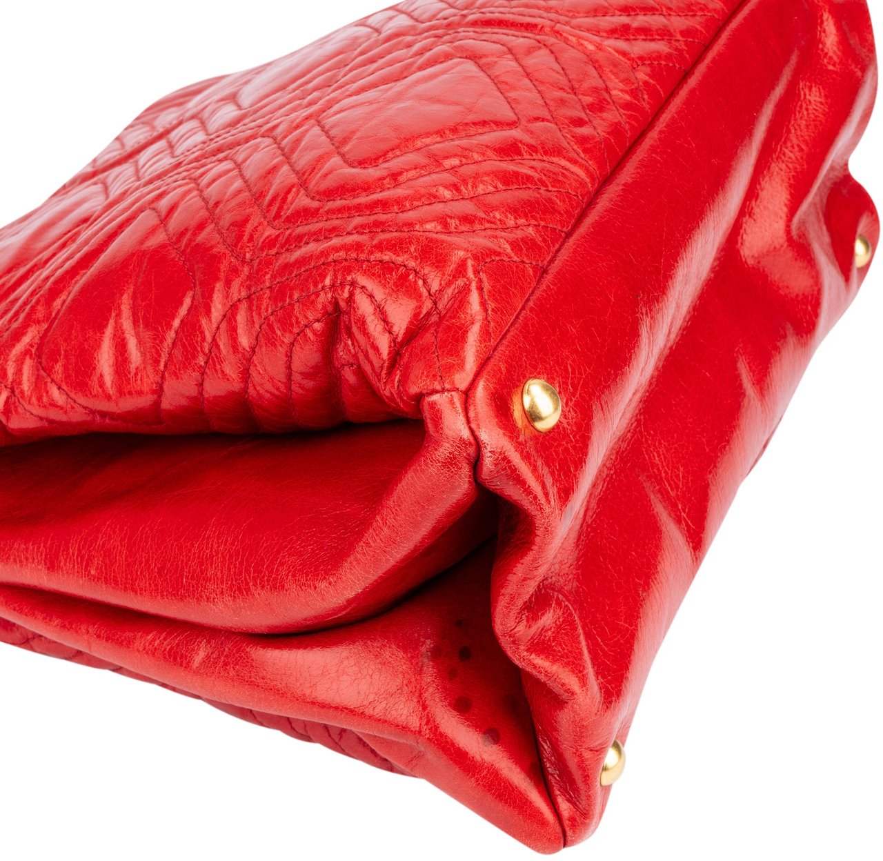 Miu Miu Miu Miu Quilted Leather City Handbag Rood