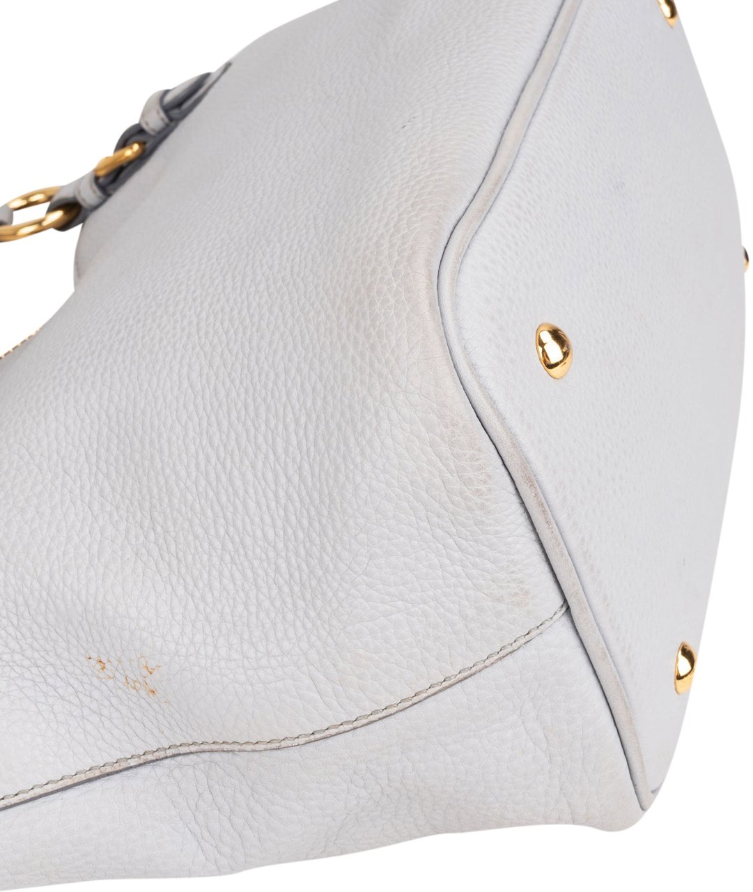 Miu Miu Grey Leather City Handbag Donkergrijs