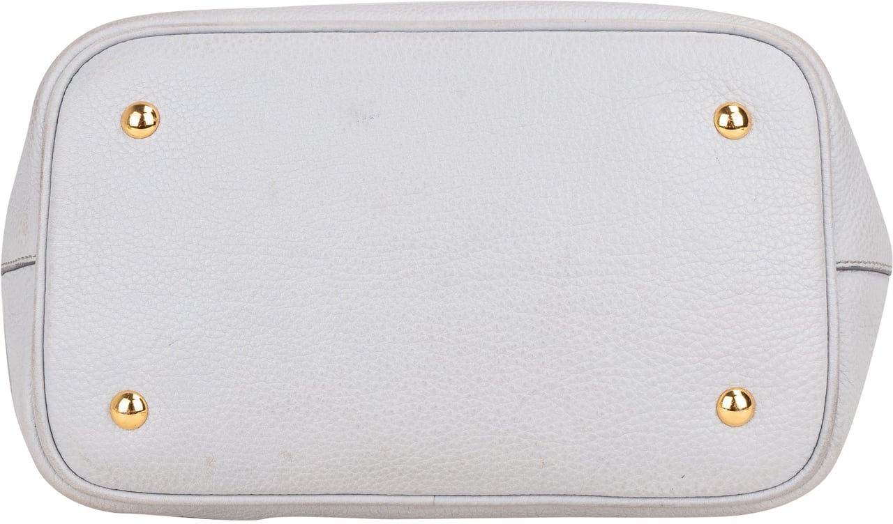 Miu Miu Grey Leather City Handbag Donkergrijs
