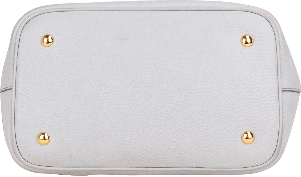 Miu Miu Miu Miu Grey Leather City Handbag Donkergrijs