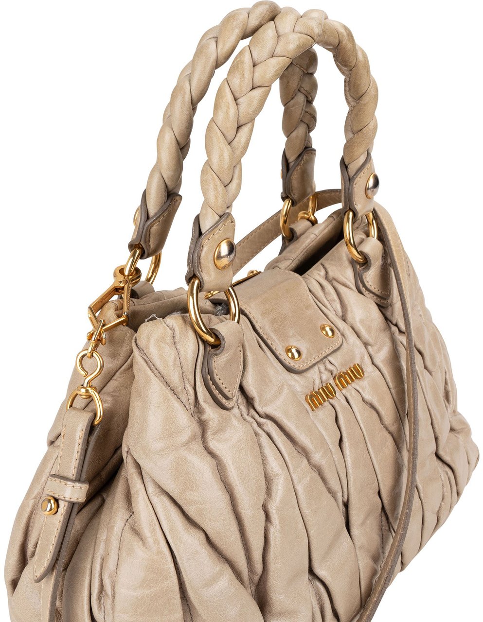 Miu Miu Quilted Leather City Handbag Divers