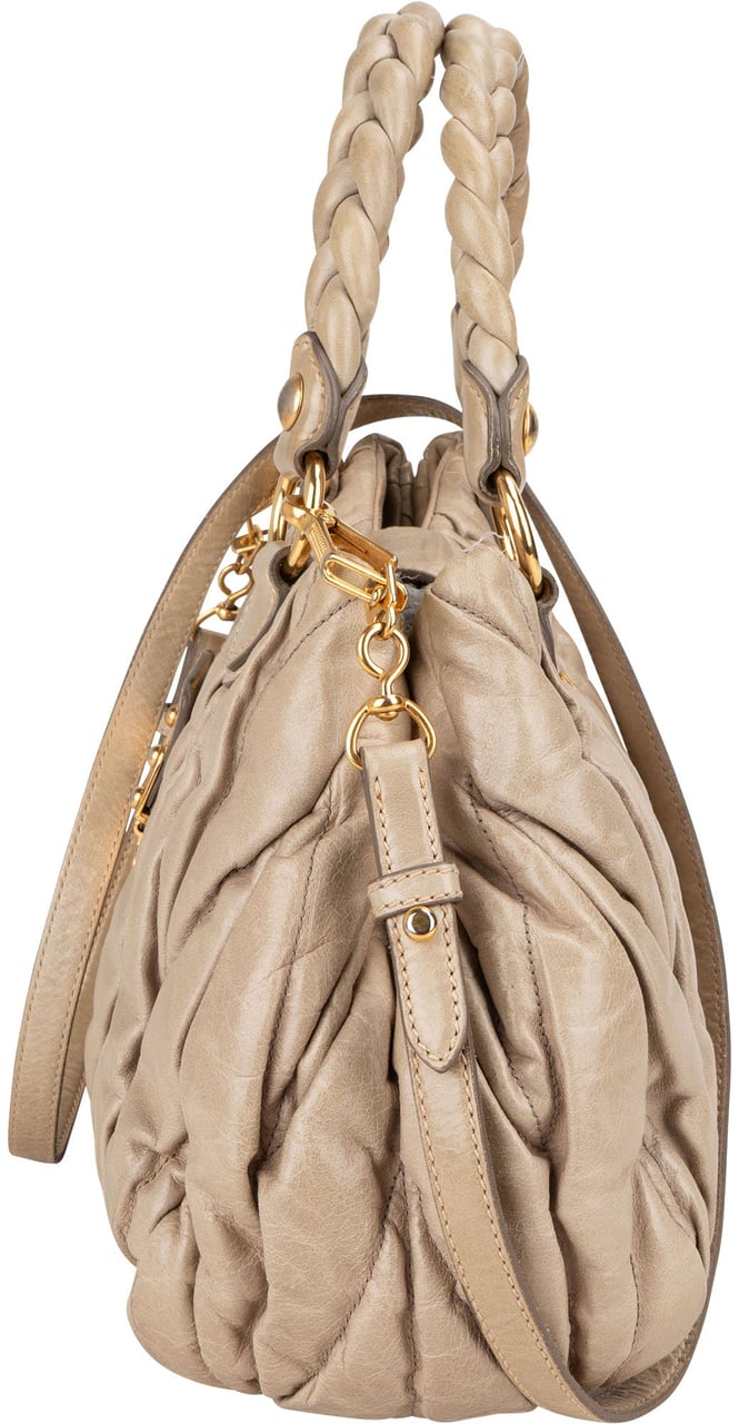 Miu Miu Quilted Leather City Handbag Divers