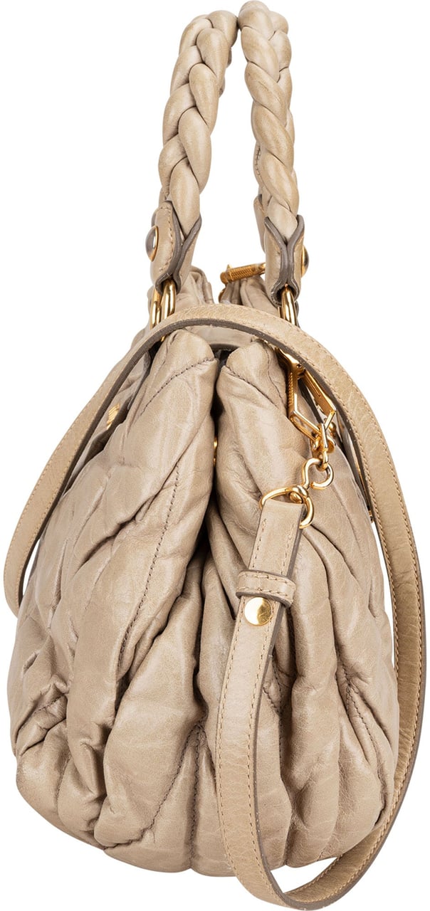 Miu Miu Quilted Leather City Handbag Divers