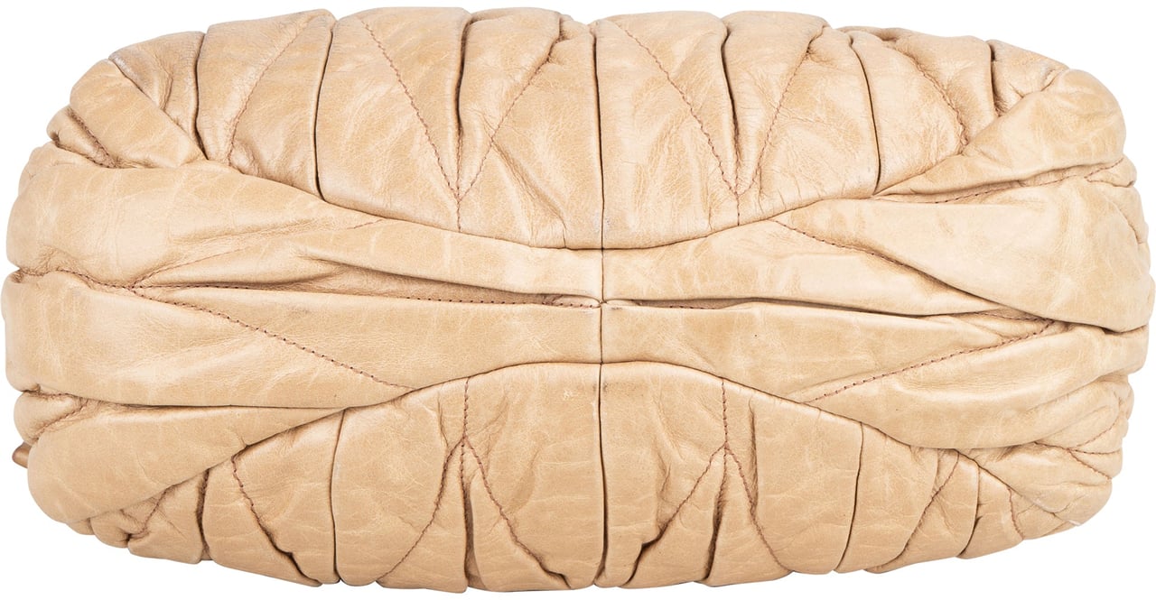 Miu Miu Miu Miu Quilted Leather City Handbag Beige