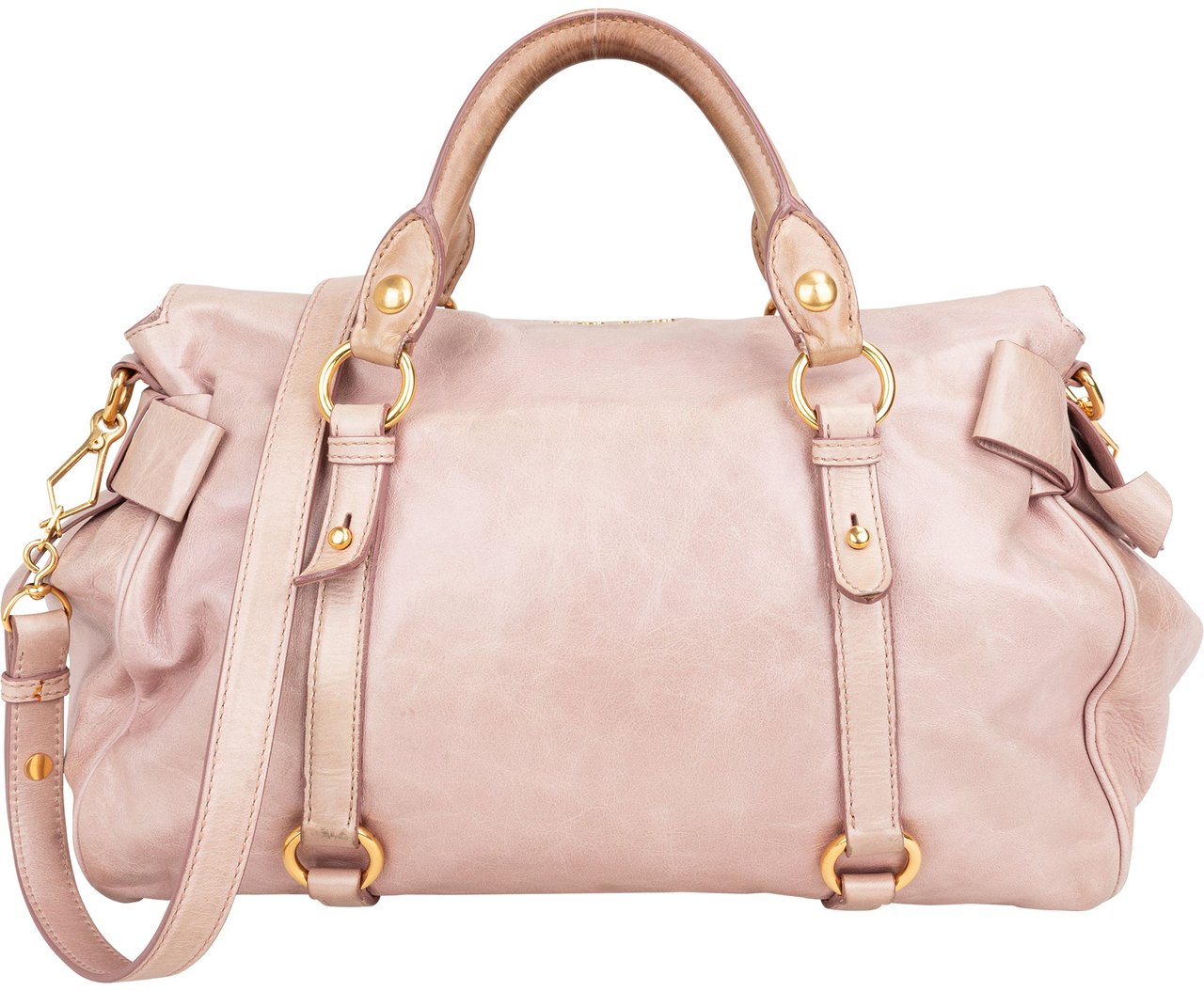 Miu Miu Miu Miu Classic Leather City Handbag Rood