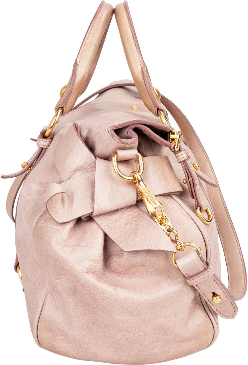 Miu Miu Miu Miu Classic Leather City Handbag Rood