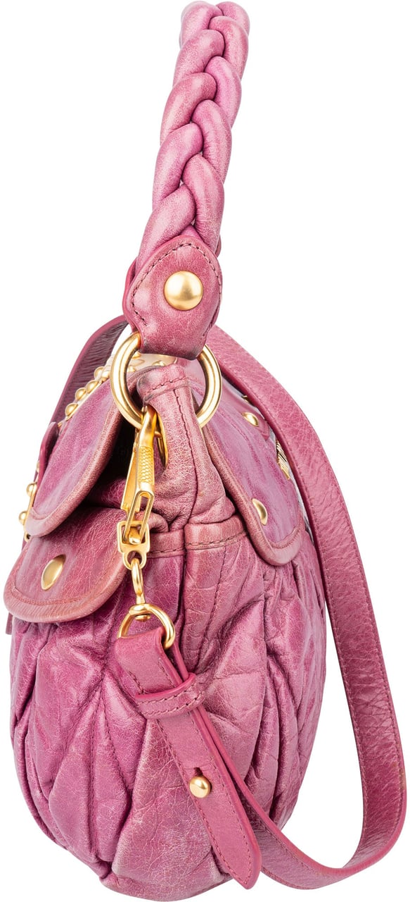 Miu Miu Miu Miu Quilted City Handbag Rood