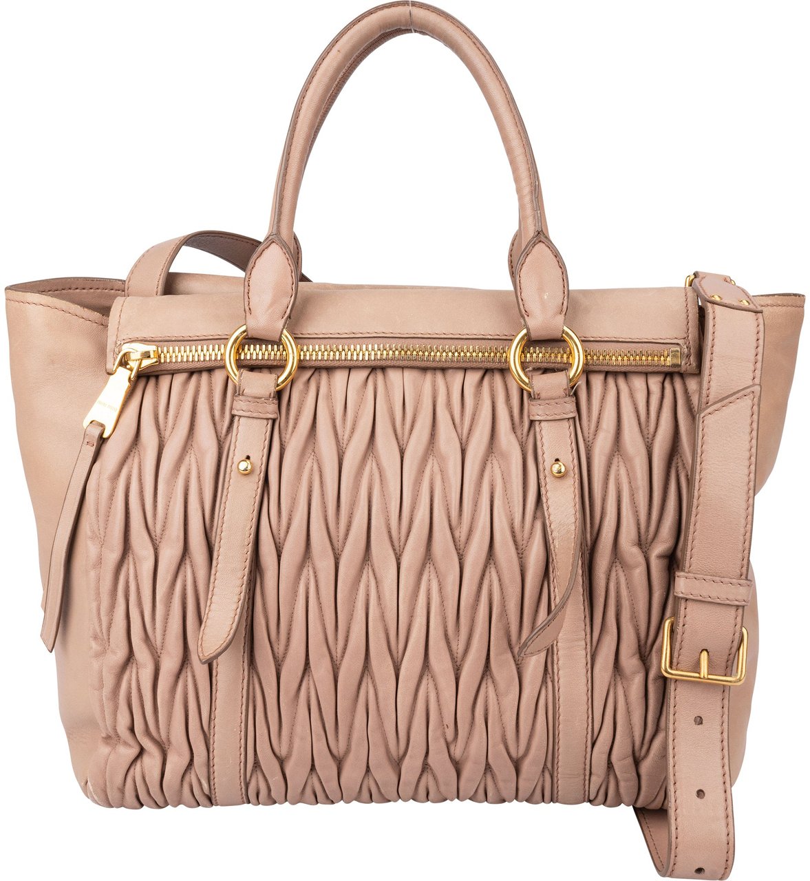 Miu Miu Miu Miu Quilted Leather City Handbag Rood