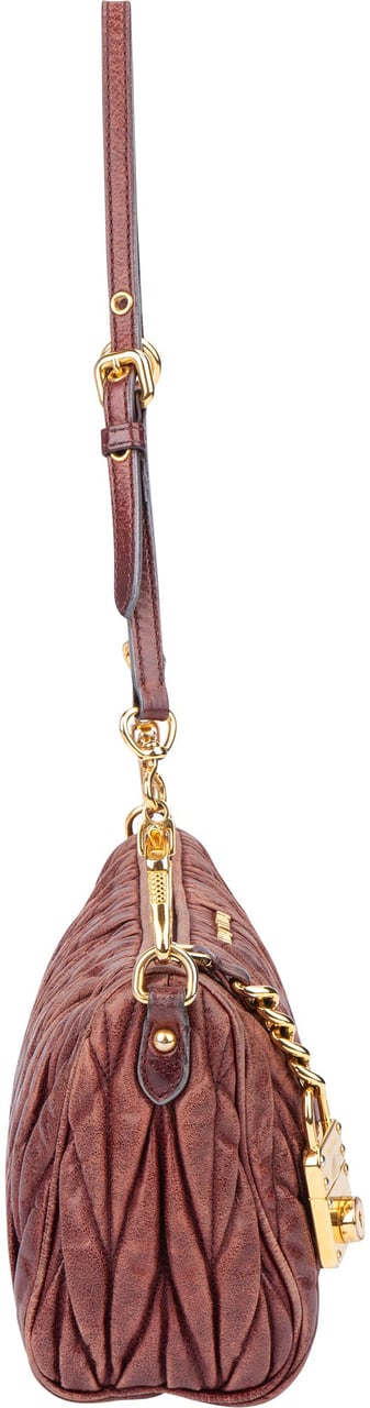 Miu Miu Miu Miu Quilted Leather Padlock Shoulder Bag Divers