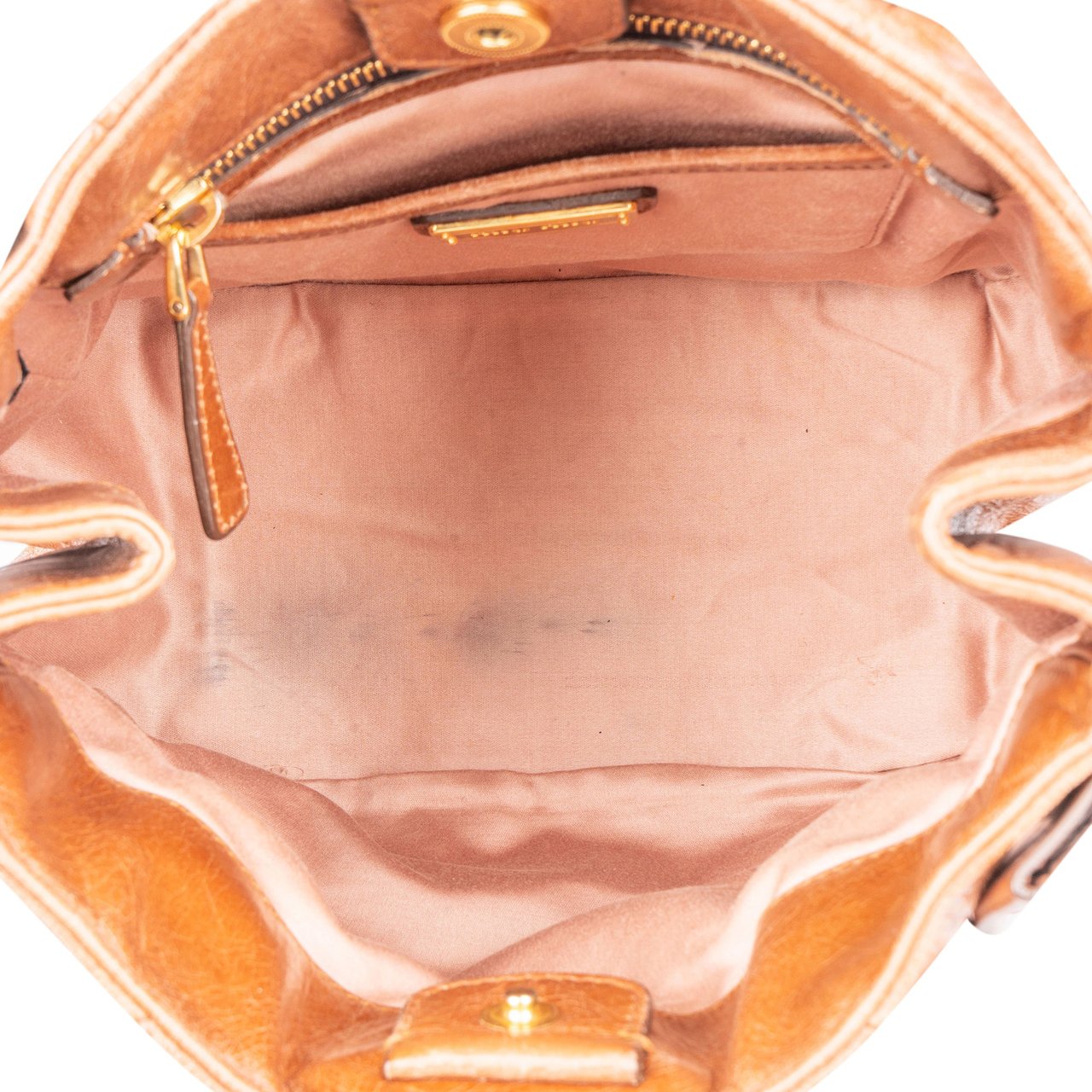 Miu Miu Miu Miu Leather City Handbag Bruin