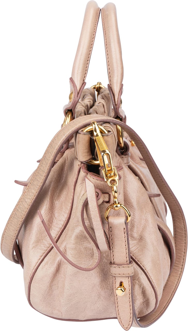 Miu Miu Miu Miu Leather City Handbag Rood