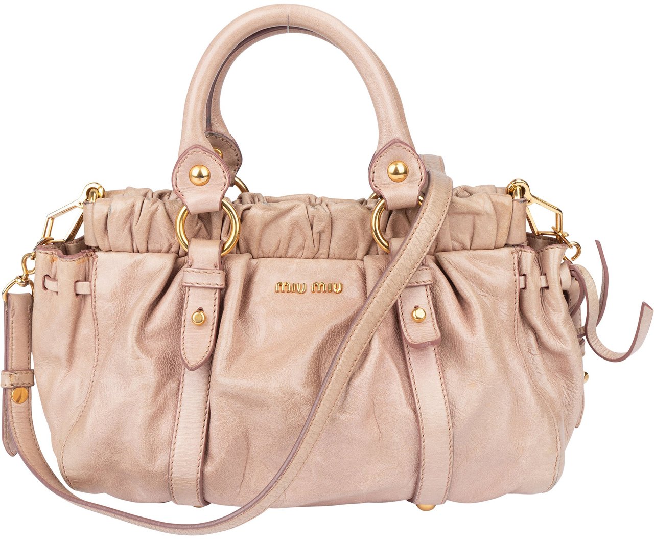 Miu Miu Miu Miu Leather City Handbag Rood