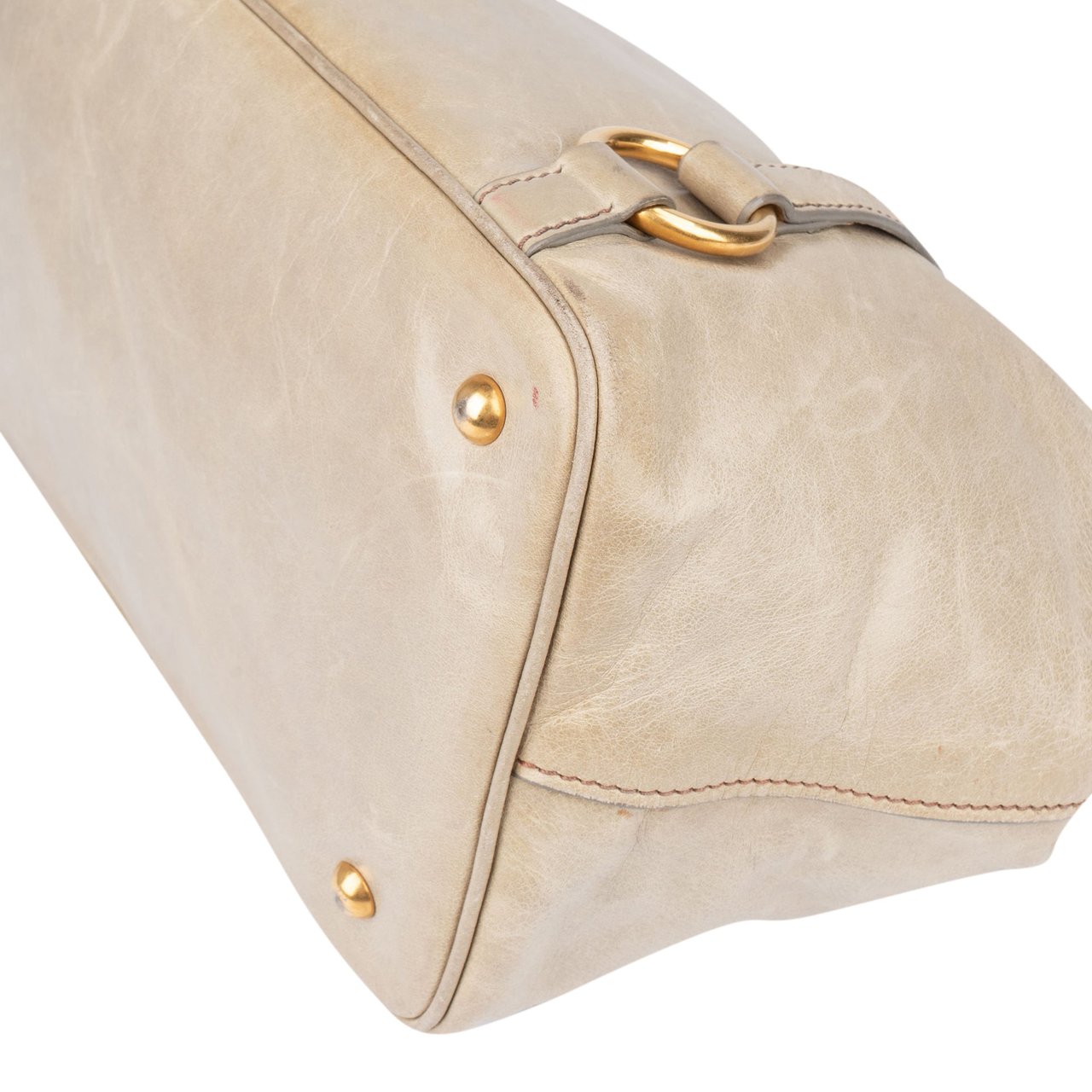 Miu Miu Miu Miu Classic Leather City Handbag Groen