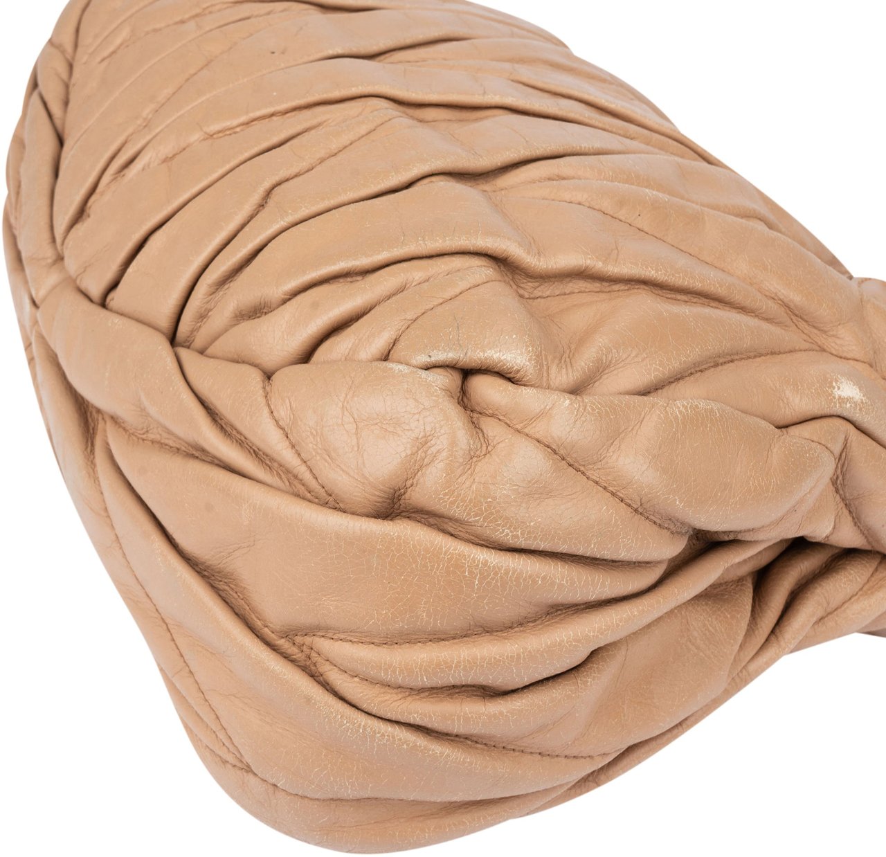 Miu Miu Miu Miu Quilted Leather City Handbag Bruin