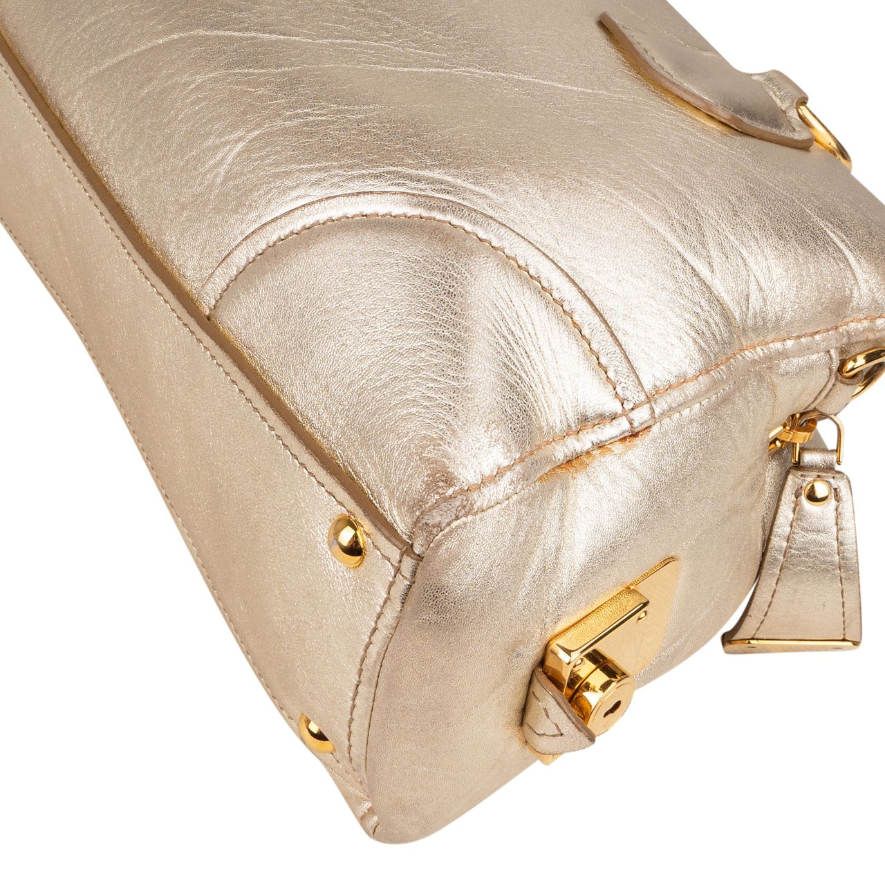 Miu Miu Golden Soft Leather City Handbag Divers