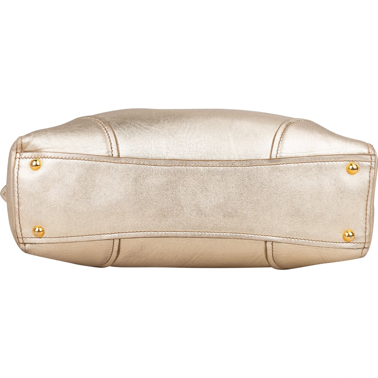 Miu Miu Miu Miu Golden Soft Leather City Handbag Goud