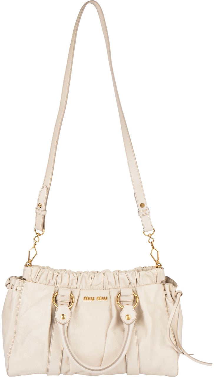 Miu Miu Miu Miu Leather City Handbag Wit