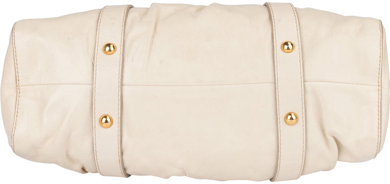 Miu Miu Miu Miu Leather City Handbag Wit