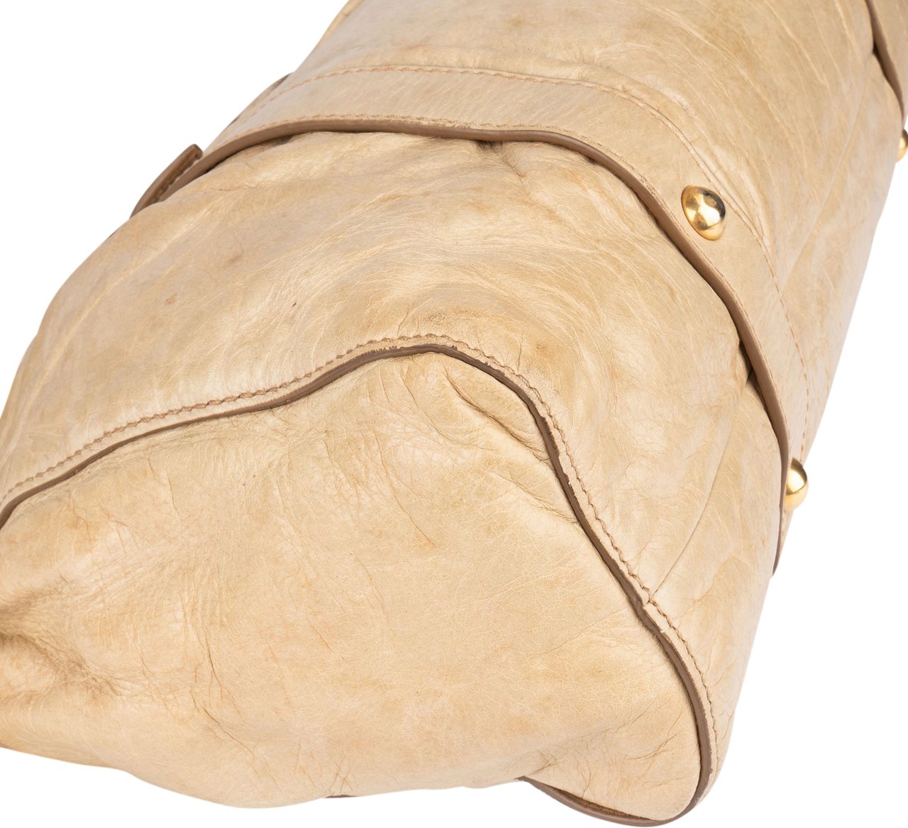 Miu Miu Miu Miu Leather City Handbag Beige