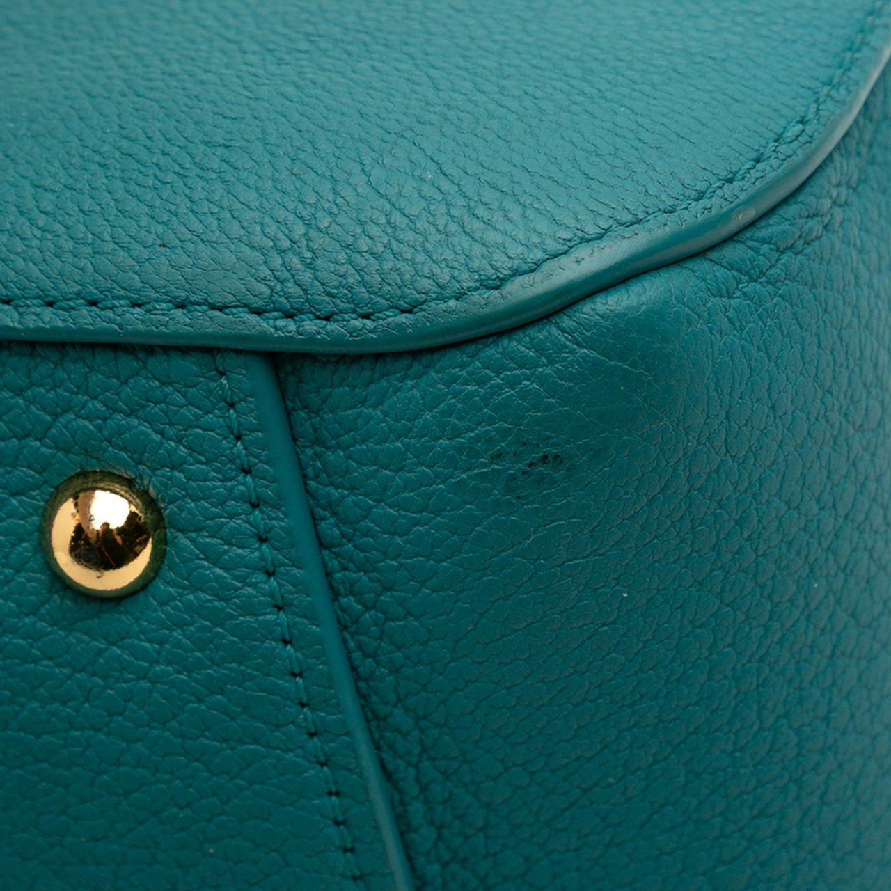Miu Miu Goatskin Madras Satchel Blauw