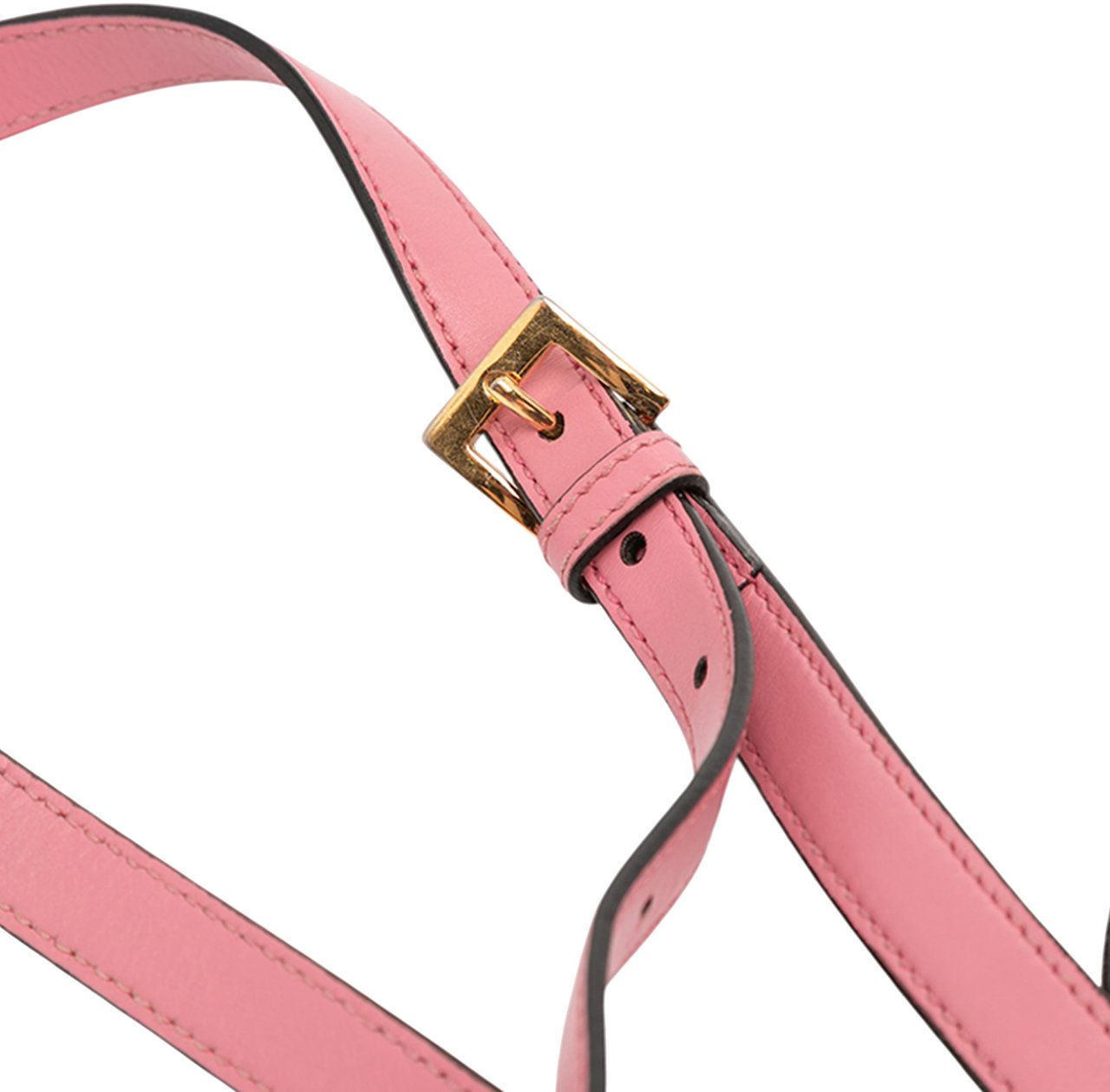 Miu Miu Goatskin Madras Soft Calf Crystal Embellished Crossbody Roze