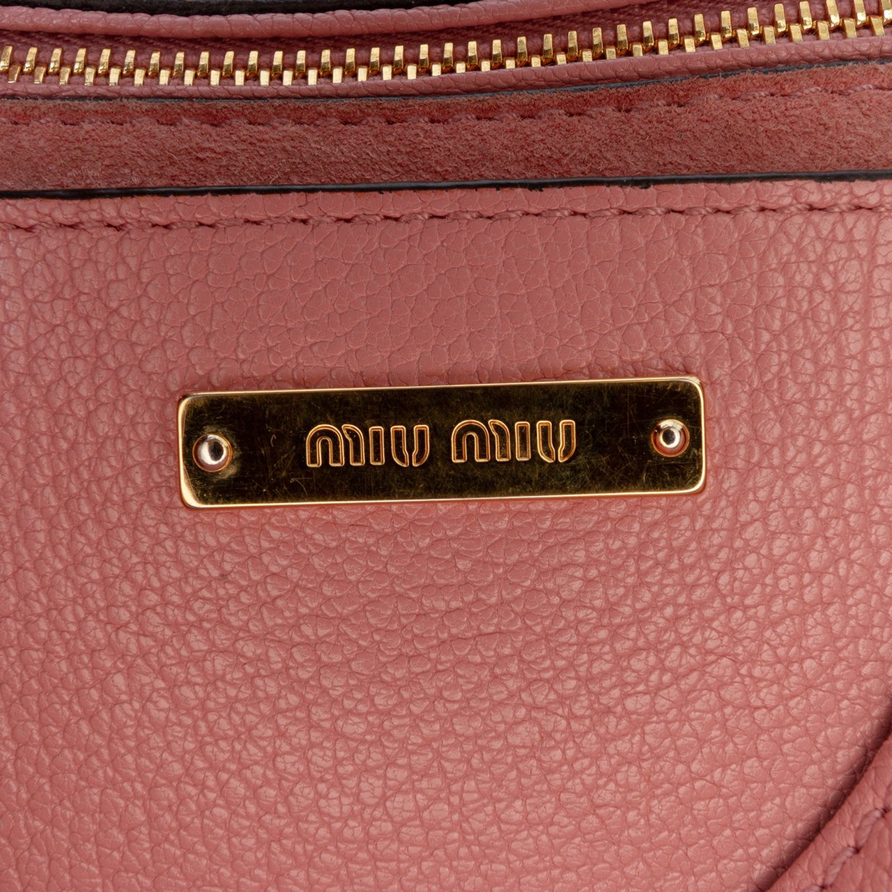 Miu Miu Goatskin Madras Soft Calf Crystal Embellished Crossbody Roze