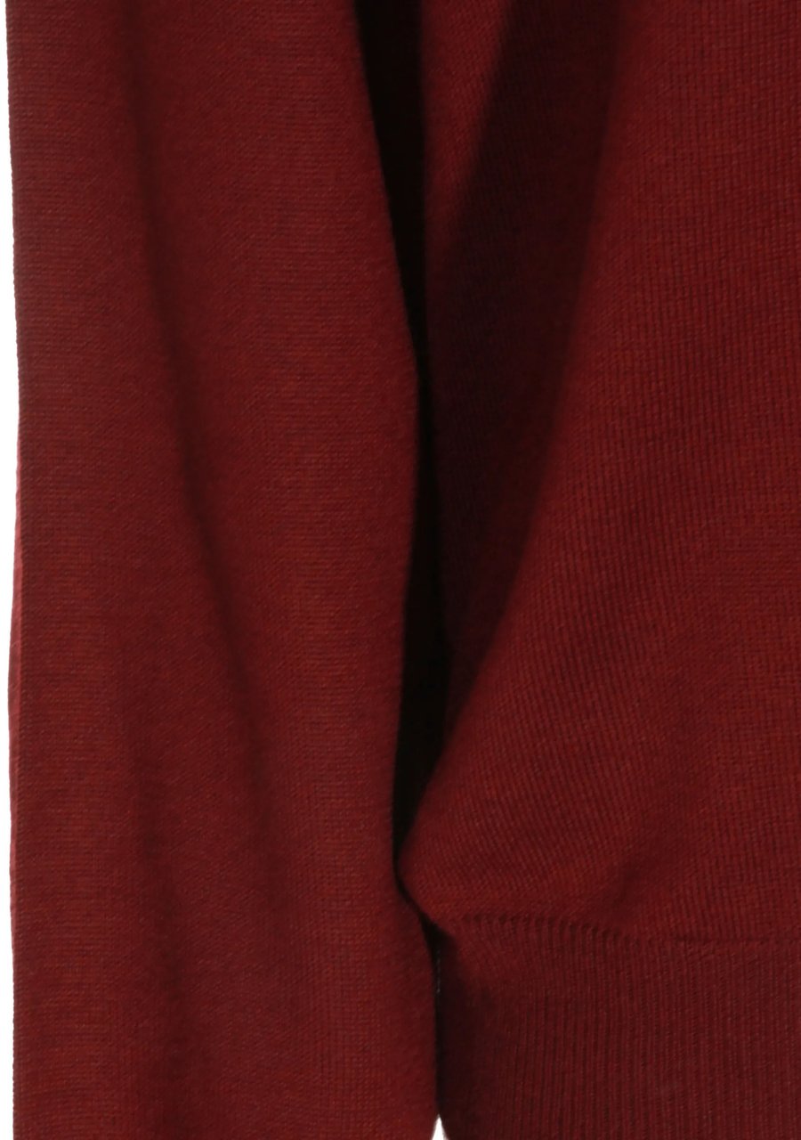 Miu Miu Burgundy Wool V-Neck Button Cardigan Rood