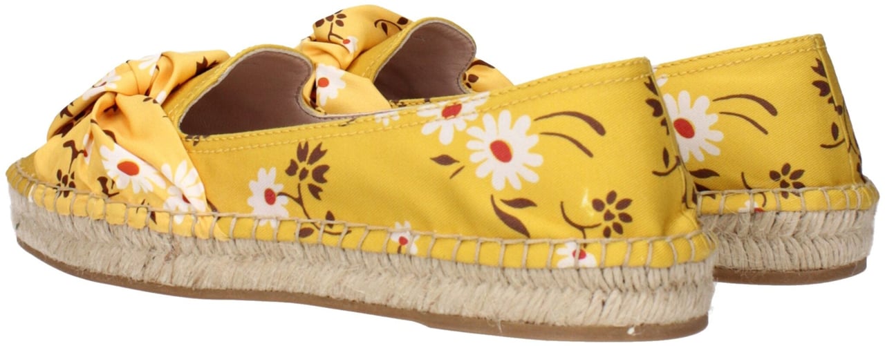 Miu Miu Yellow Fabric Espadrilles Geel