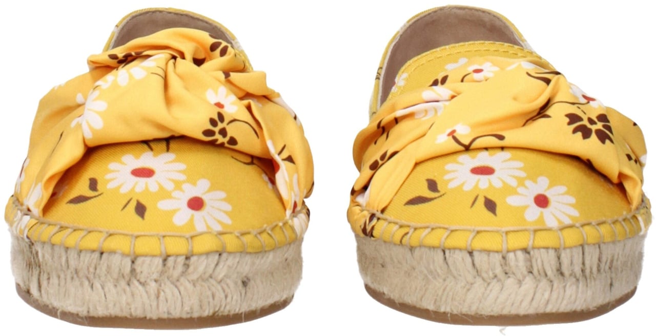 Miu Miu Yellow Fabric Espadrilles Geel