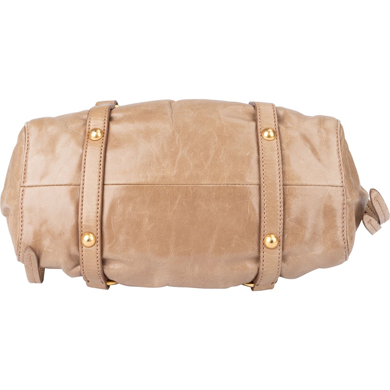 Miu Miu Miu Miu Leather City Handbag Beige