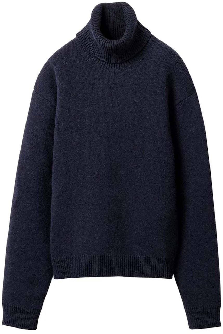 Miu Miu Miu Miu Wool-Cashmere Rollneck Sweater Blauw