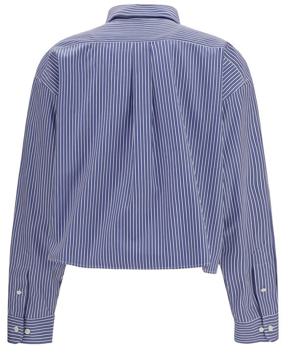 Miu Miu Blue Cotton Dress Shirt Blauw