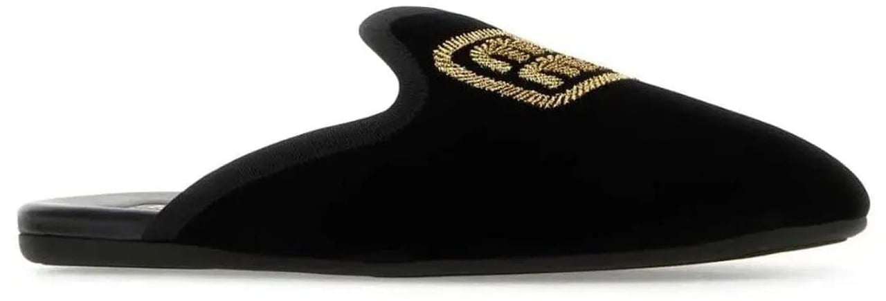 Miu Miu Miu Miu Logo Embroidered Slip-On Mules Zwart