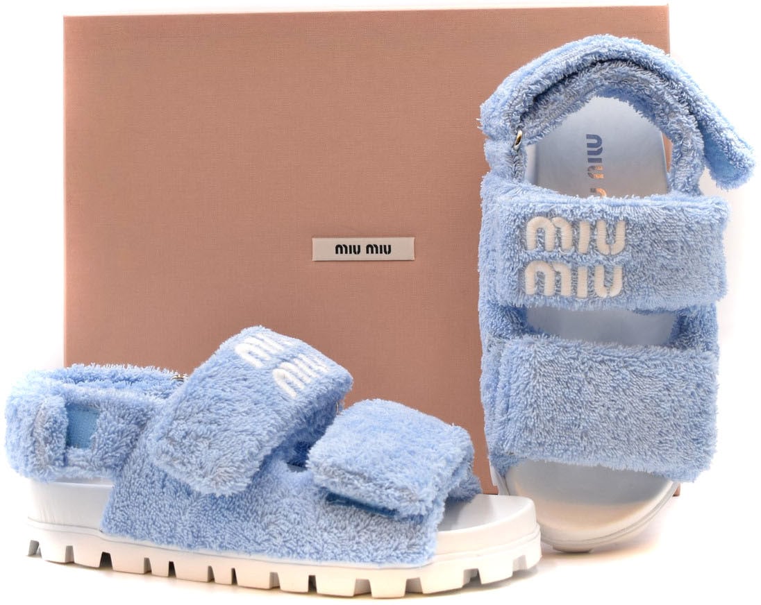 Miu Miu Sandal Cyan Cyaan