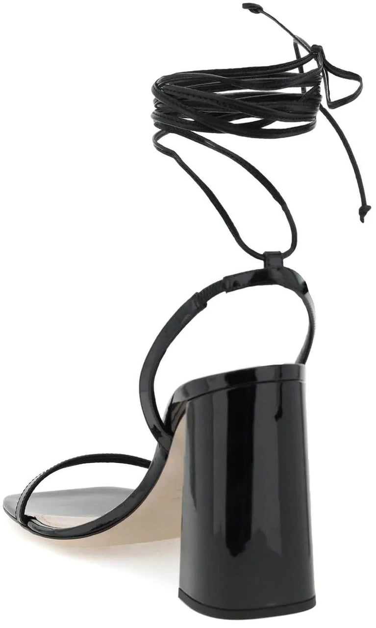 Miu Miu Miu Miu Leather Sandals Zwart