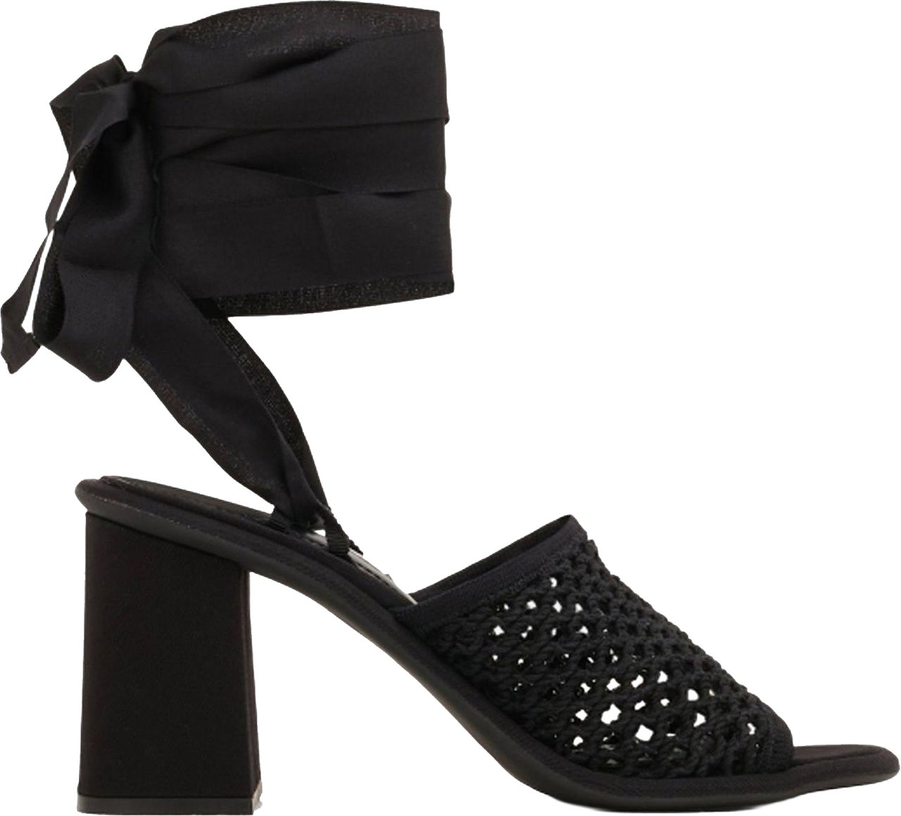 Miu Miu Miu Miu Macrame Sandals Zwart