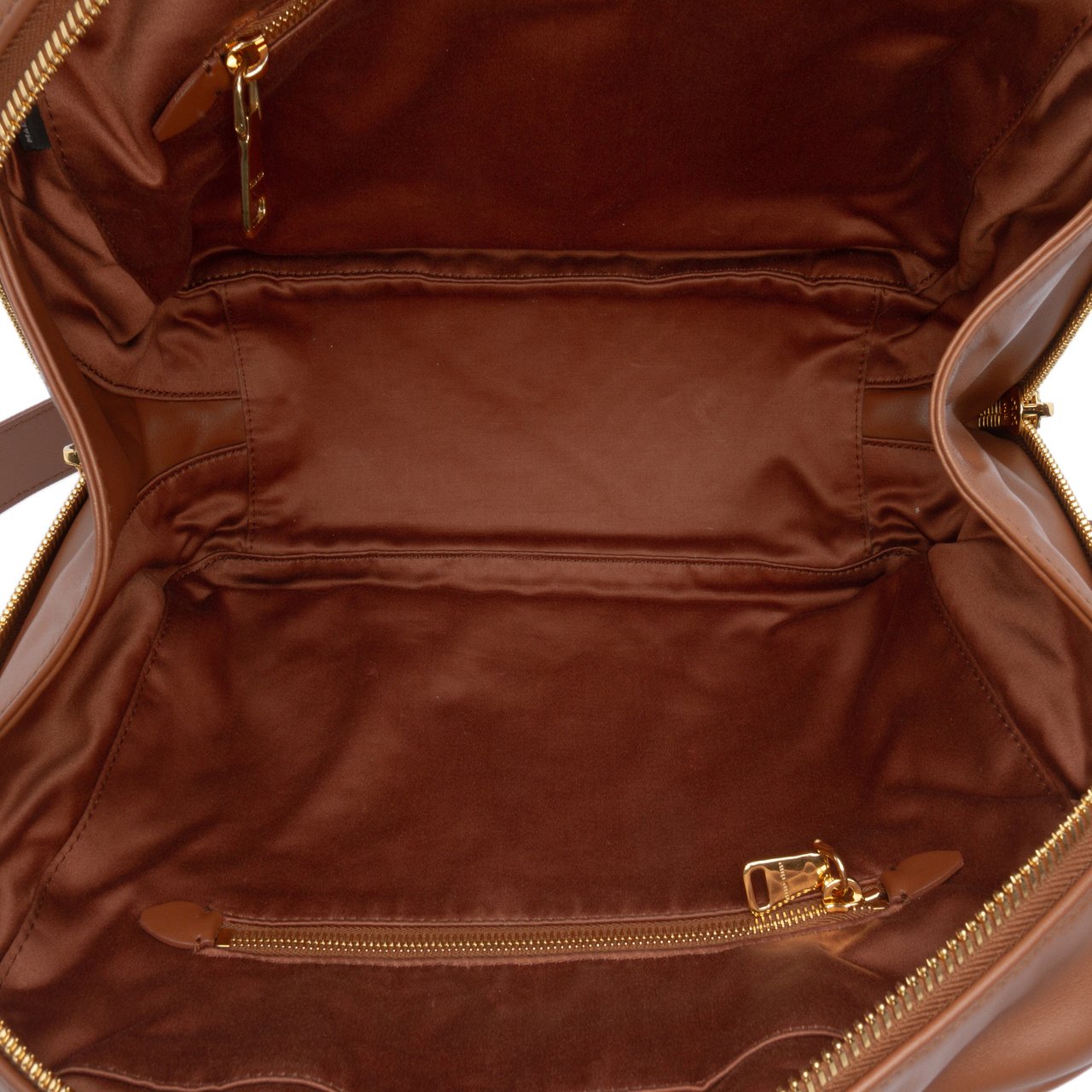 Miu Miu Large Soft Calf Softy Beau Top Handle Bag Bruin