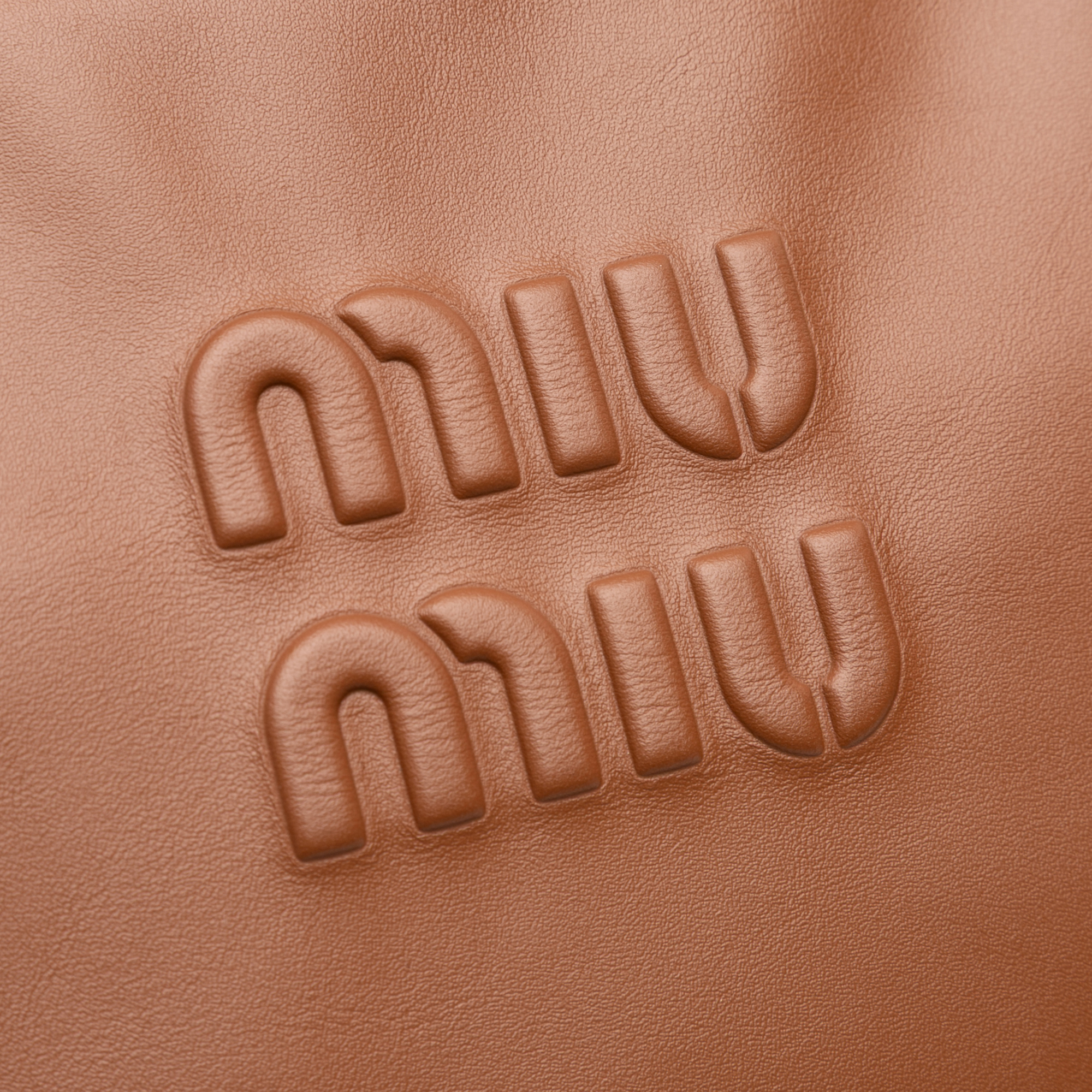 Miu Miu Large Soft Calf Softy Beau Top Handle Bag Bruin