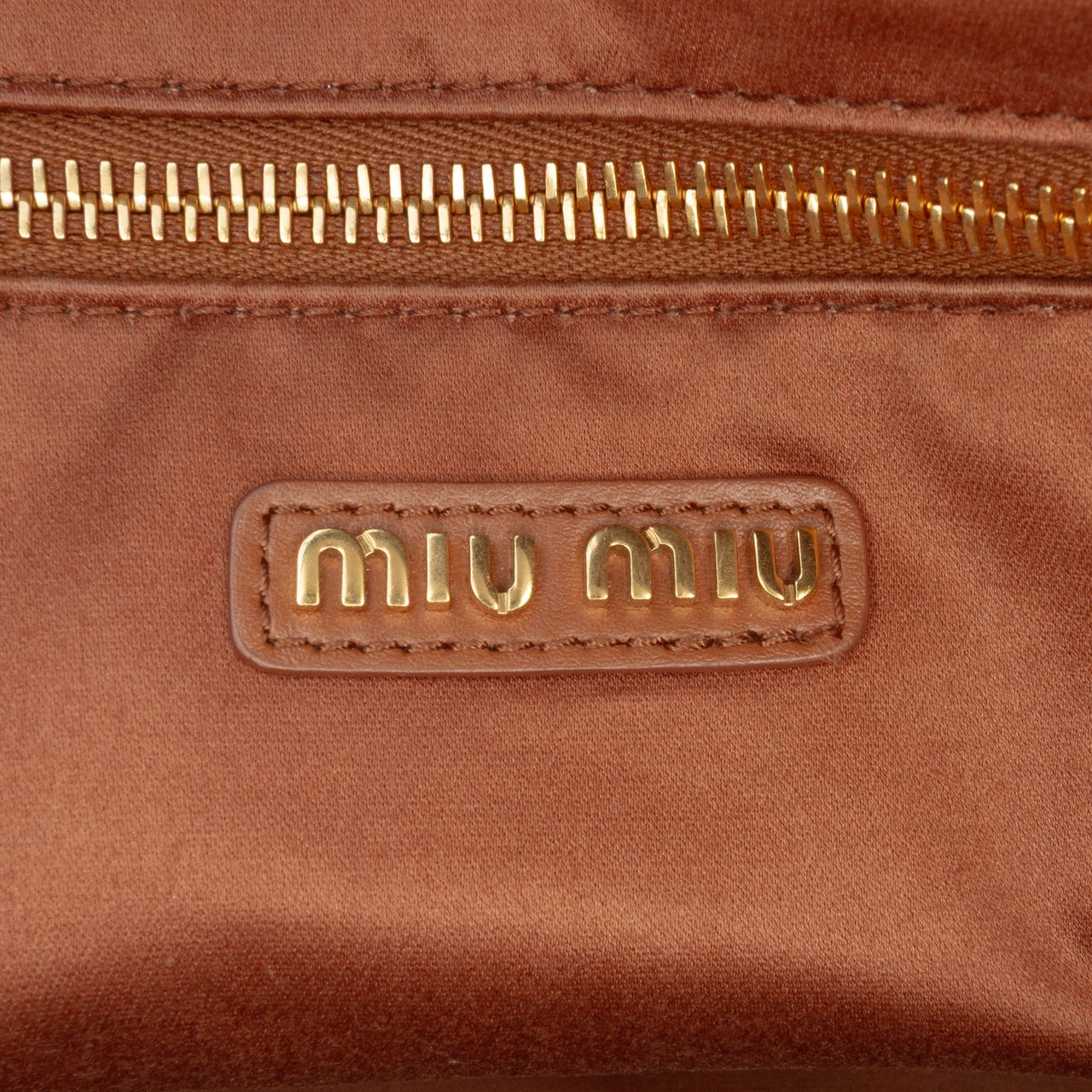Miu Miu Large Soft Calf Softy Beau Top Handle Bag Bruin