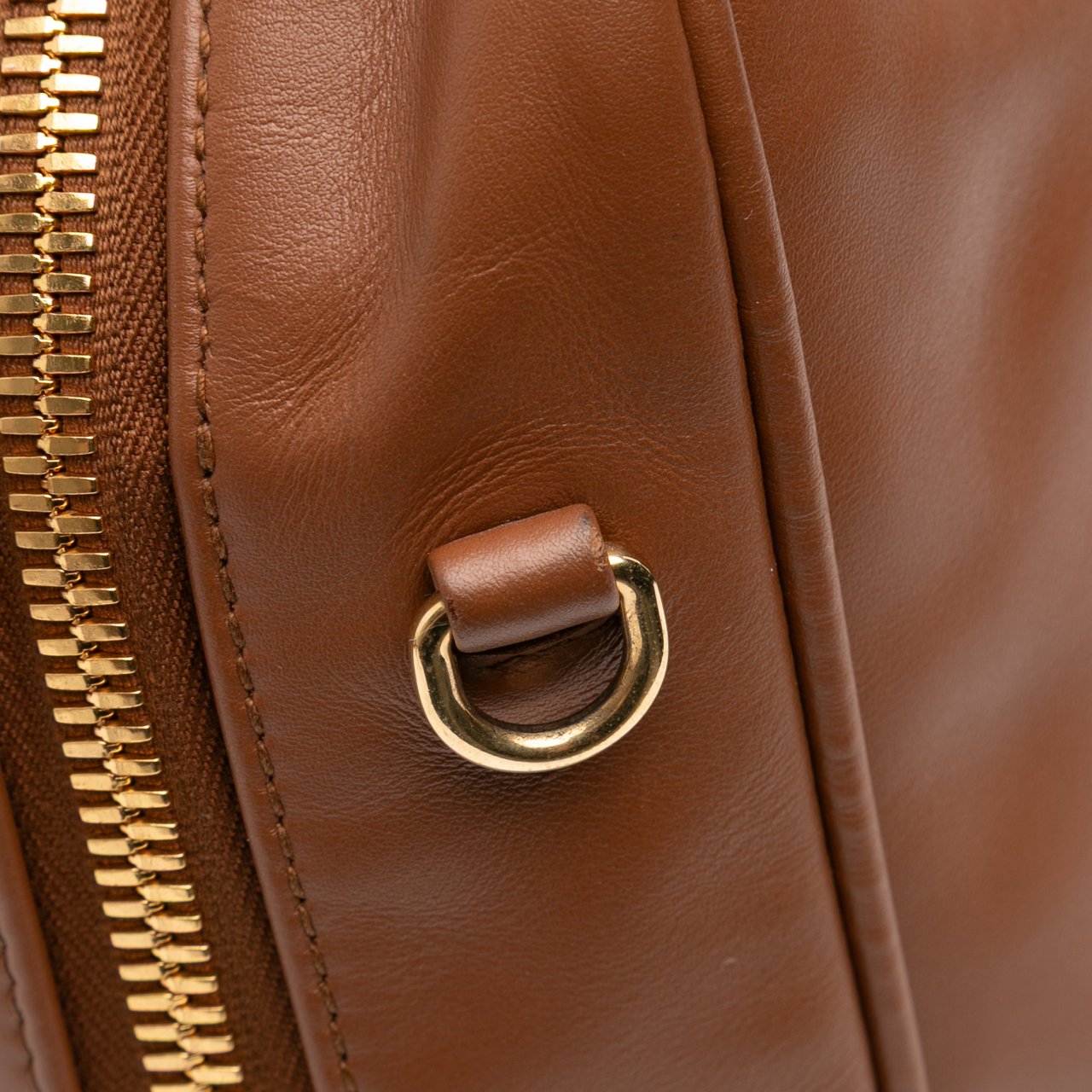 Miu Miu Large Soft Calf Softy Beau Top Handle Bag Bruin