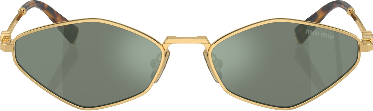 Miu Miu 0mu 56zs Geometric Gold-Tone Metal Sunglasses Grijs