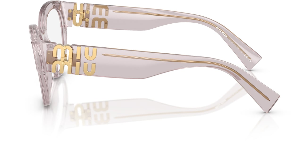 Miu Miu 0mu 01vv Translucent Acetate Cat-Eye Sunglasses Roze
