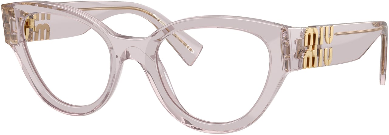 Miu Miu 0mu 01vv Translucent Acetate Cat-Eye Sunglasses Roze