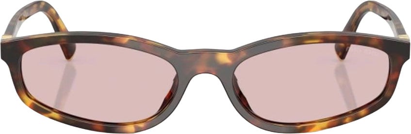 Miu Miu 0mu A06s Rectangular Tortoiseshell Acetate Sunglasses Grijs