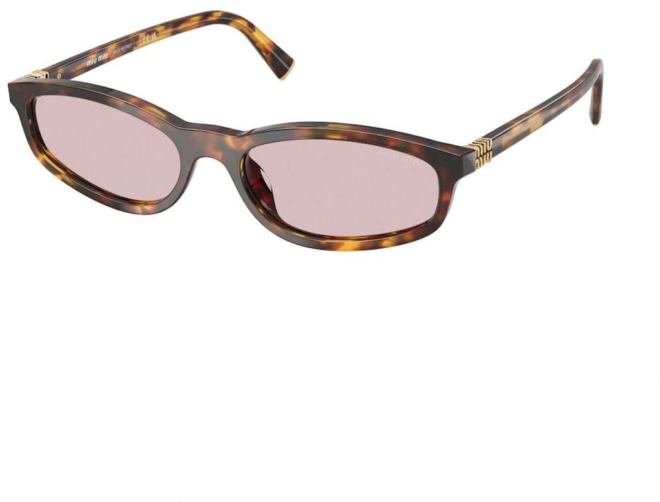 Miu Miu 0mu A06s Rectangular Tortoiseshell Acetate Sunglasses Grijs