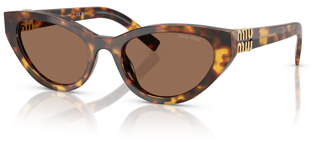 Miu Miu 0mu A04s Cat-Eye Tortoiseshell Sunglasses Bruin